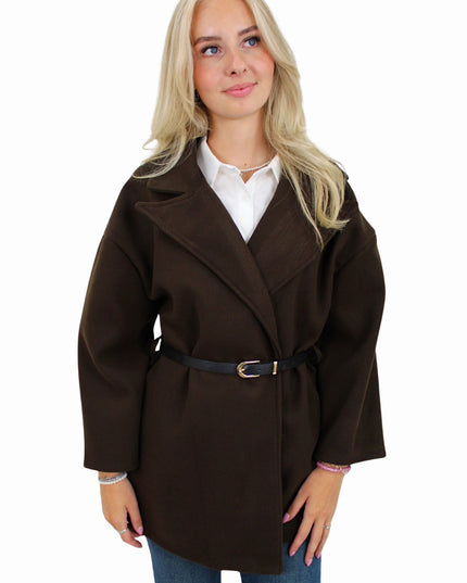 AUTUMN BELT JACKET | BROWN