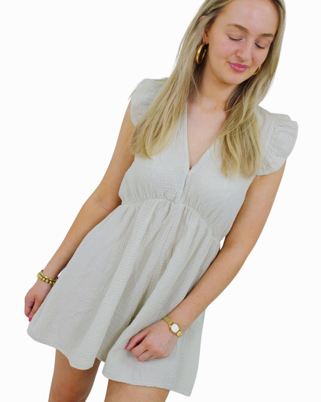 COTTON PLAYSUIT | BASIC BEIGE