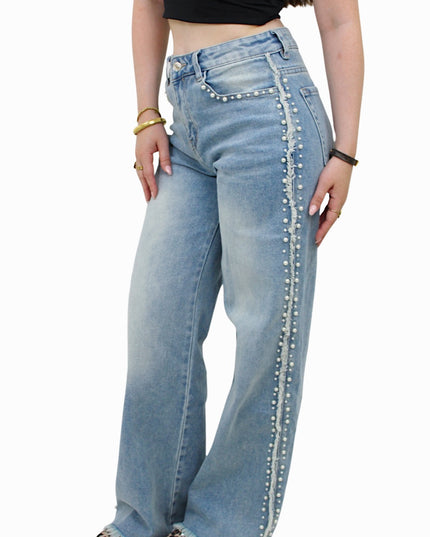 PEARL WIDE LEG JEANS - T53 | BLUE
