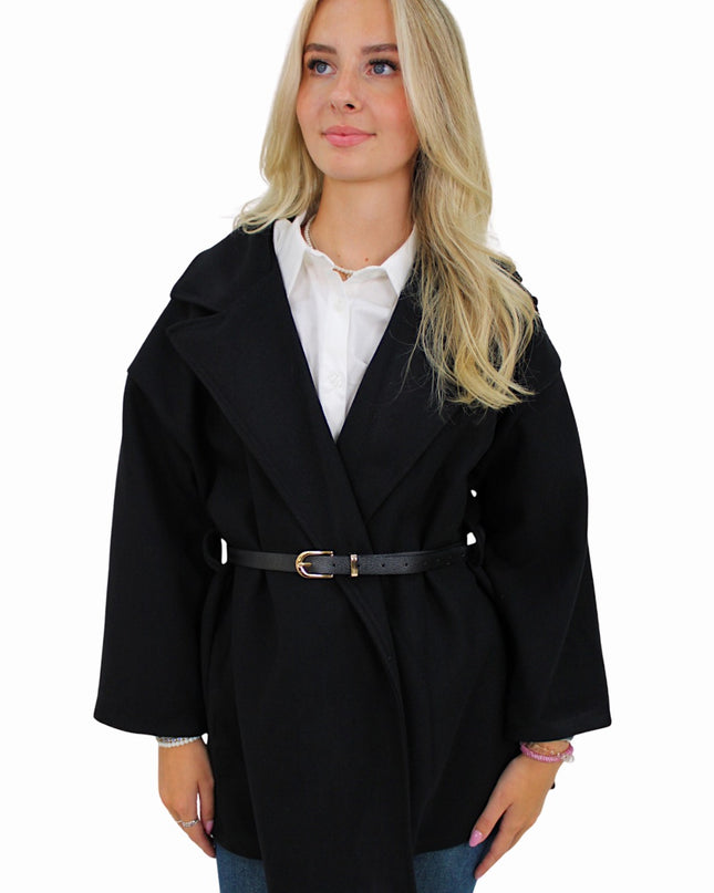 AUTUMN BELT JACKET | ZWART