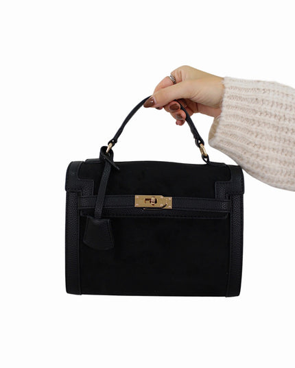 KELLY SUEDE BAG | BLACK