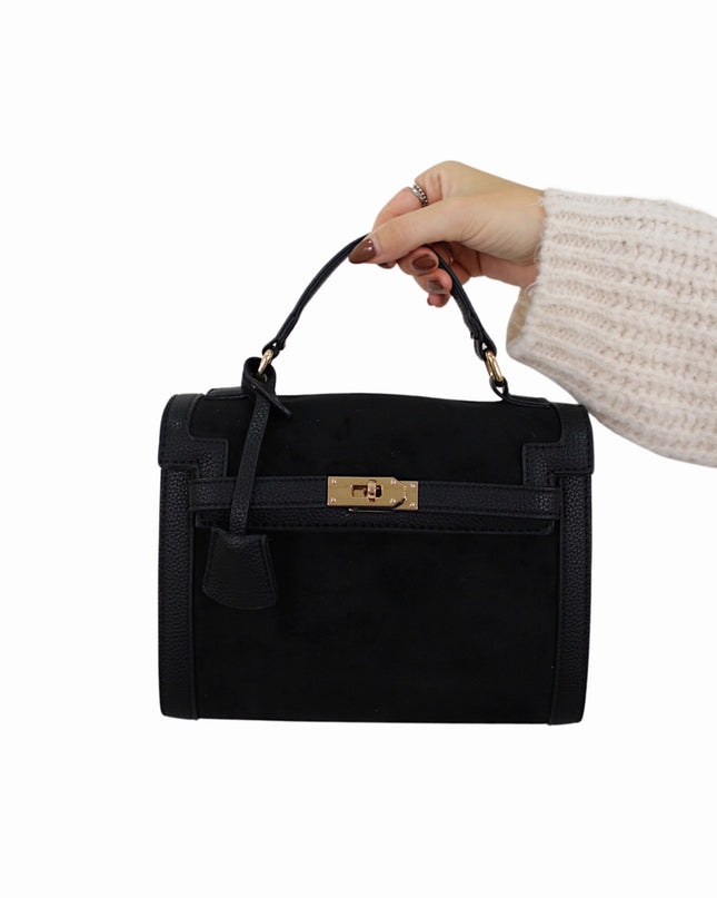 KELLY SUEDE BAG | BLACK