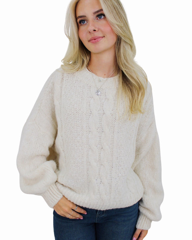 CABLE COMFY KNIT | VANILLA