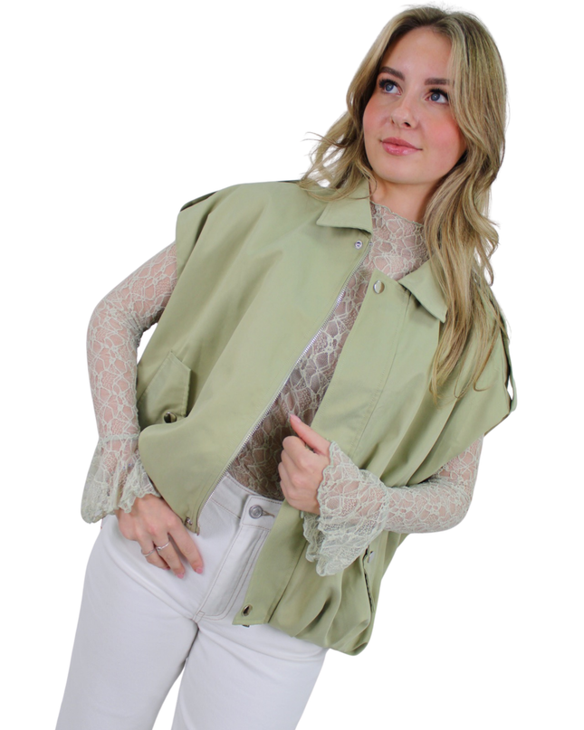 NOA OVERSIZED GILET | GREEN