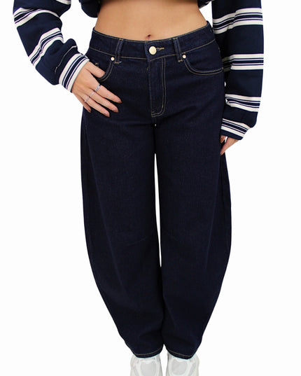 QUEEN HEARTS BALLOON FIT JEANS | DARK BLUE