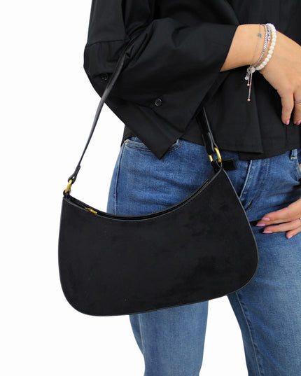 SUEDE BASIC BAG | BLACK