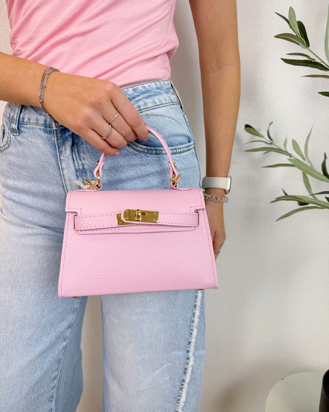 CLAIR LEATHER BAG | PINK