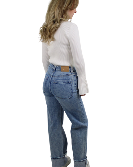 QUEEN HEARTS POCKET JEANS W3802 | BLUE