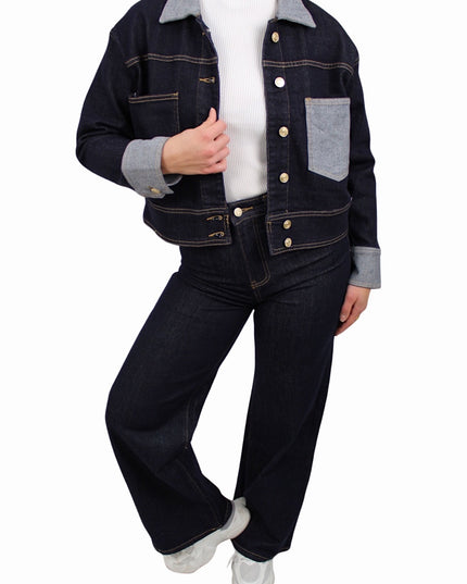 MARIVY DENIM JACKET MG-320-2| DARK BLUE