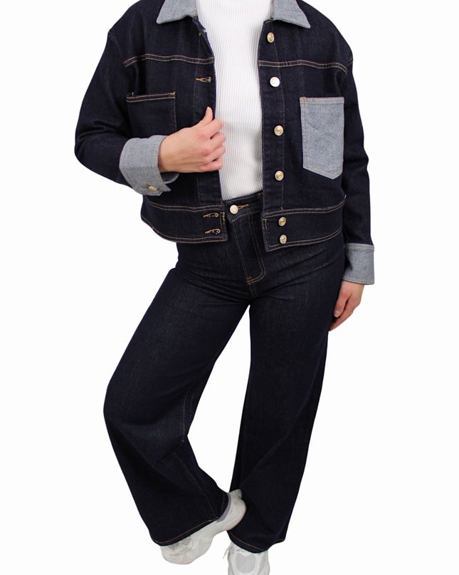 MARIVY DENIM JACKET MG-320-2| DARK BLUE