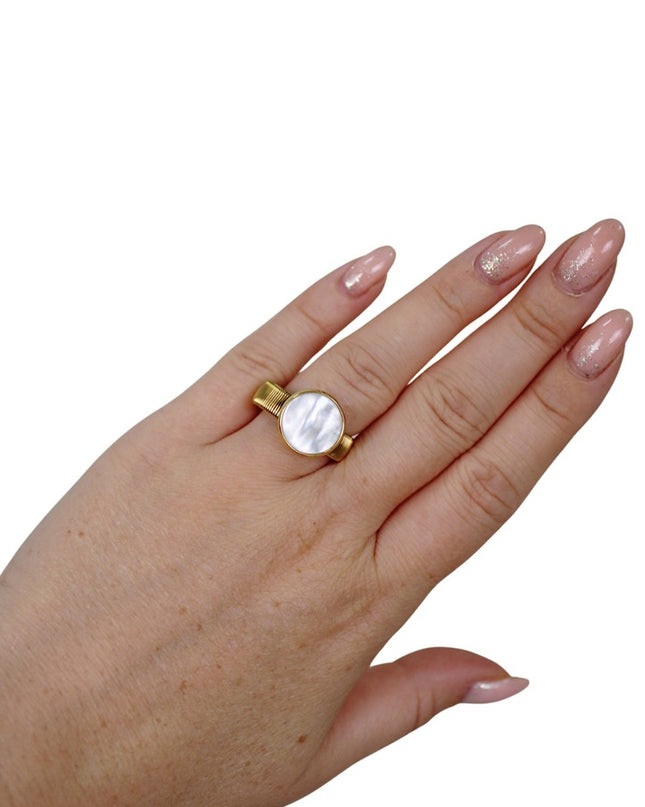 BIG STONE RING | GOUD