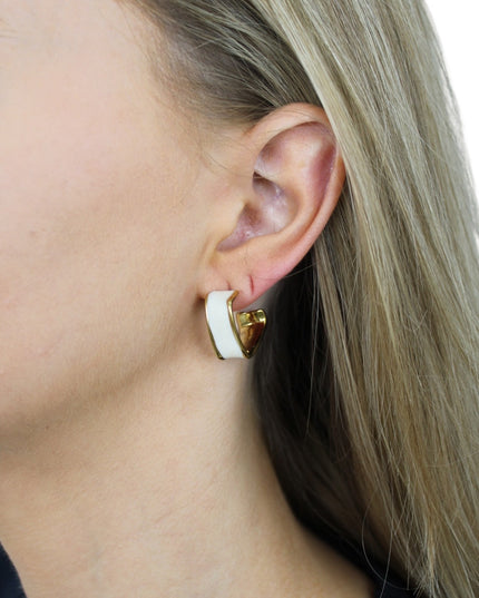 COLOUR EARRING | GOUD/WIT