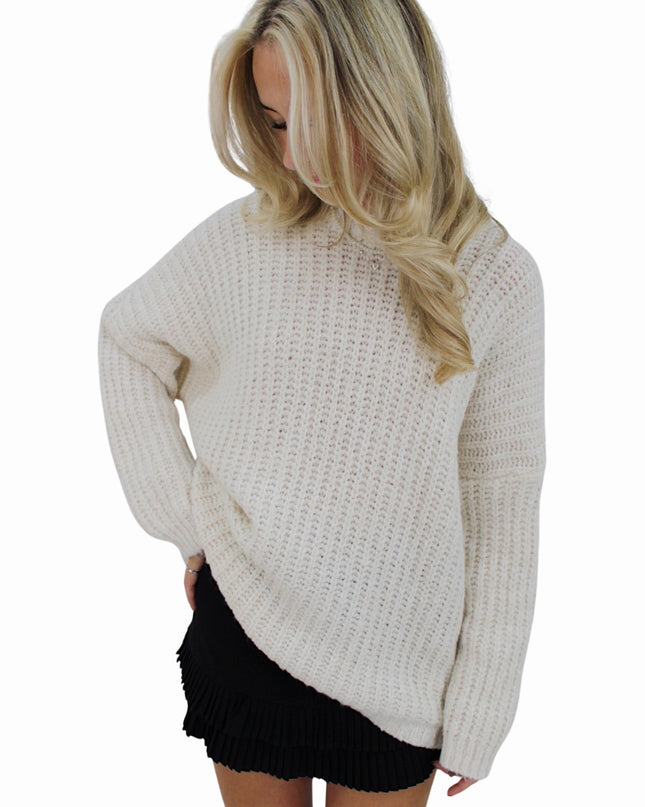 BASIC OVERSIZED KNIT | VANILLA