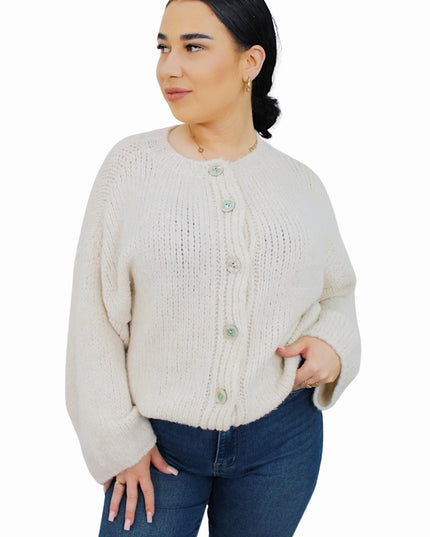 (PRE-ORDER WEEK 39) SOFT COMFY CARDIGAN | VANILLA