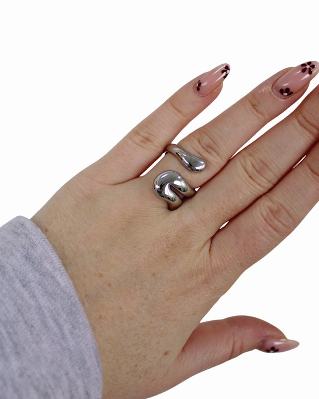 DOUBLE ROUND RING | ZILVER