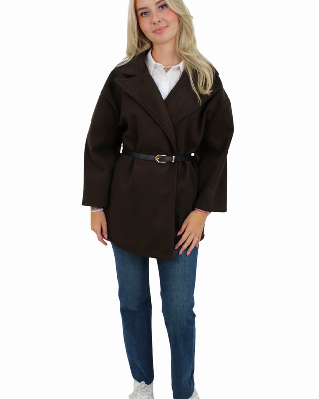 AUTUMN BELT JACKET | BROWN