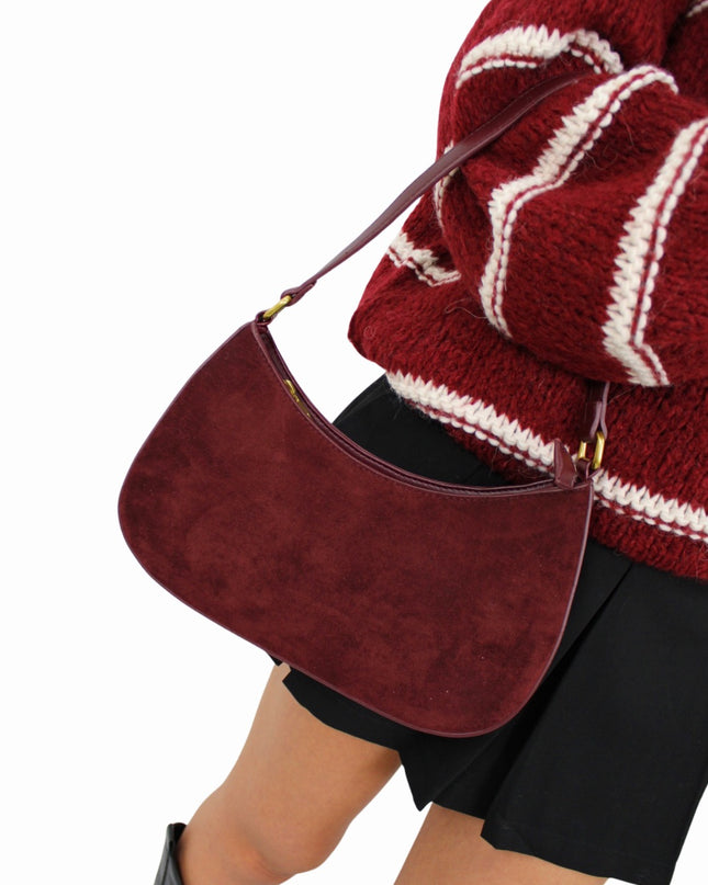 SUEDE BASIC BAG | BORDEAUX