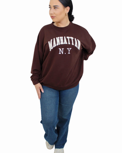 MANHATTAN COMFY SWEATER | CHOCO