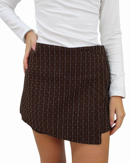 IVIVI GLITTER SKORT | BROWN