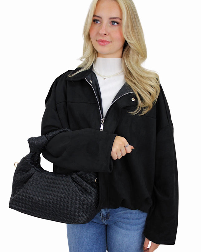 BECKY BRAIDED BAG | BLACK