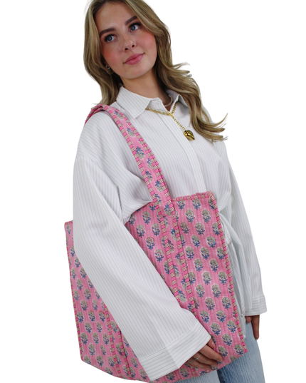 TOTE BAG | FLORAL PINK