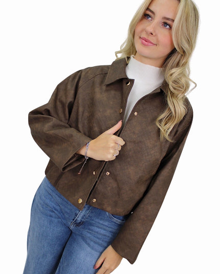 BAILEY BRAIDED JACKET | BROWN