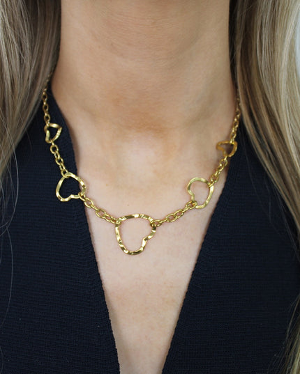 HEART CHAIN NECKLACE | GOUD