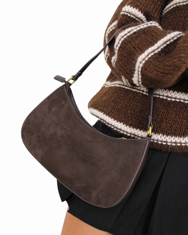 SUEDE BASIC BAG | BROWN
