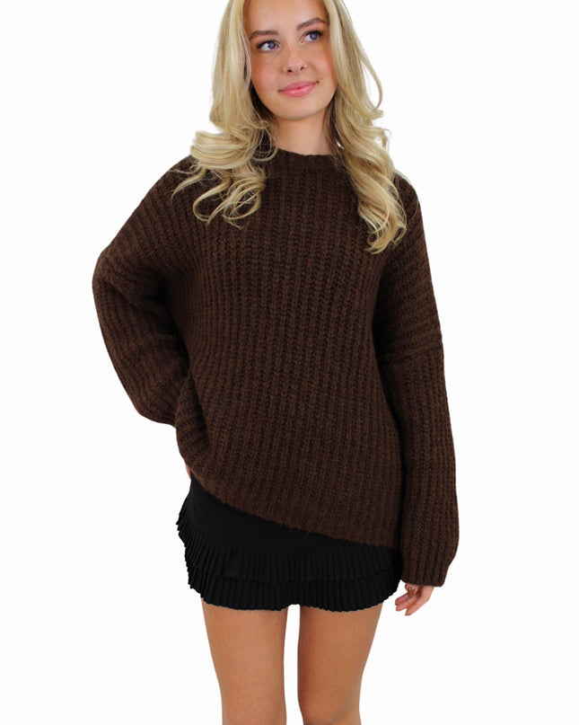 BASIC OVERSIZED KNIT | BROWN