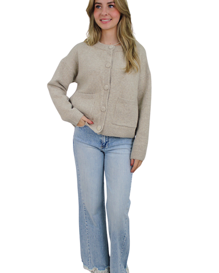 LUNA SOFT CARDIGAN | LIGHT TAUPE