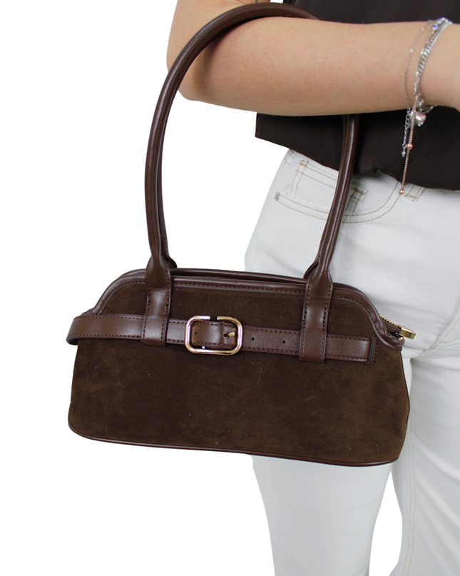 CLAIR SUEDE BAG | BROWN