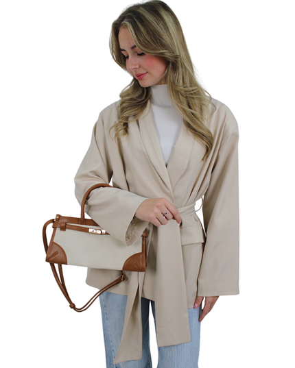 CLASSY LOOK A LIKE BAG | BROWN