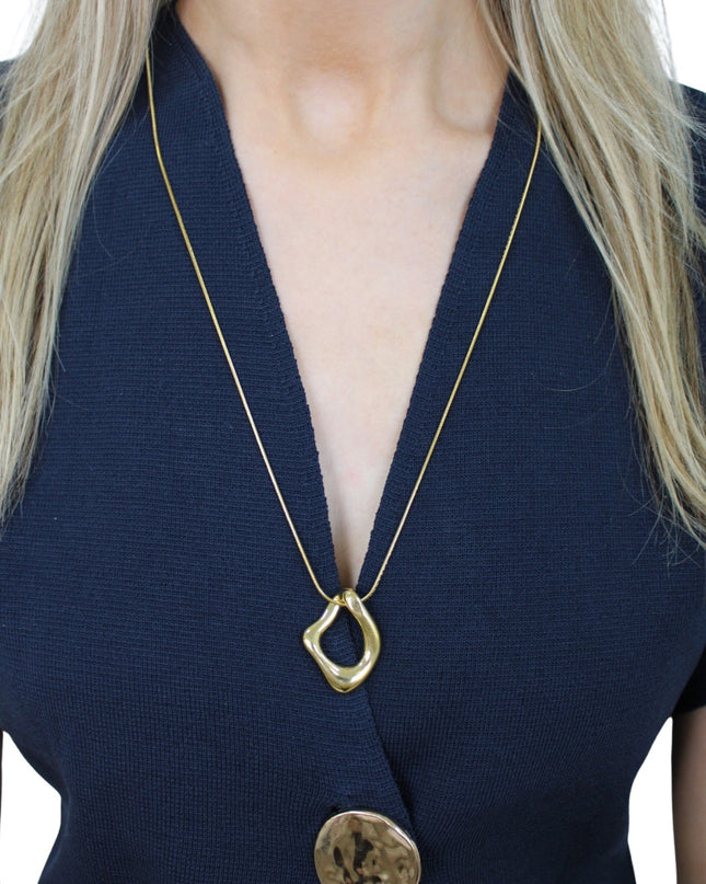 LONG ORGANIC NECKLACE | GOUD