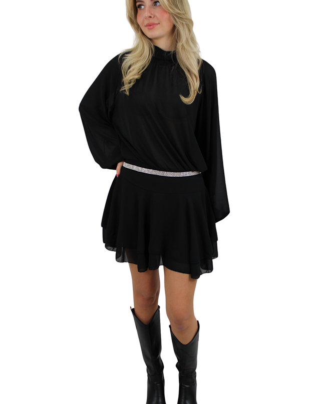 GLITTER BELT SQUARE | SILVER