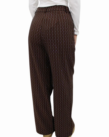 IVIVI GLITTER PANTALON | BROWN