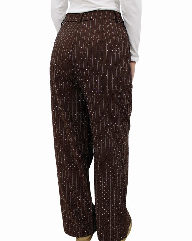 IVIVI GLITTER PANTALON | BROWN