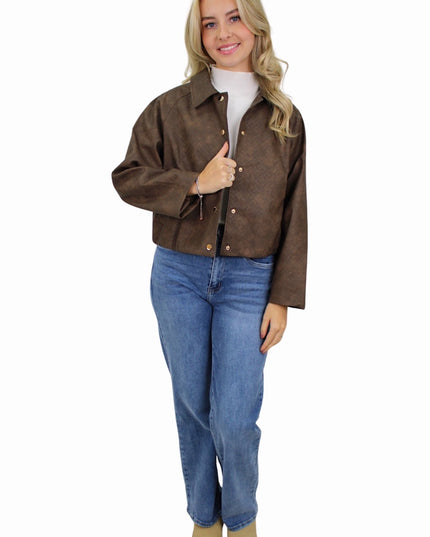 BAILEY BRAIDED JACKET | BROWN