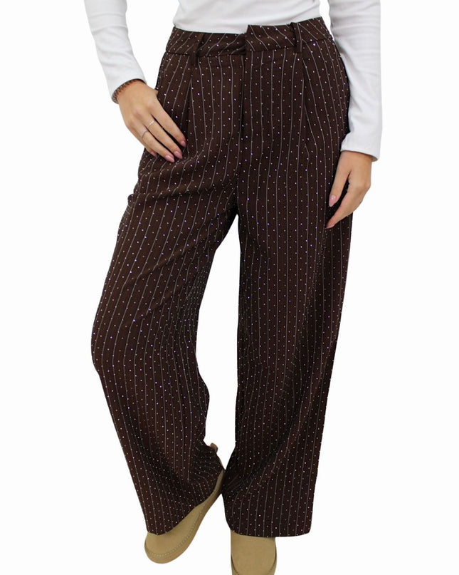 IVIVI GLITTER PANTALON | BROWN