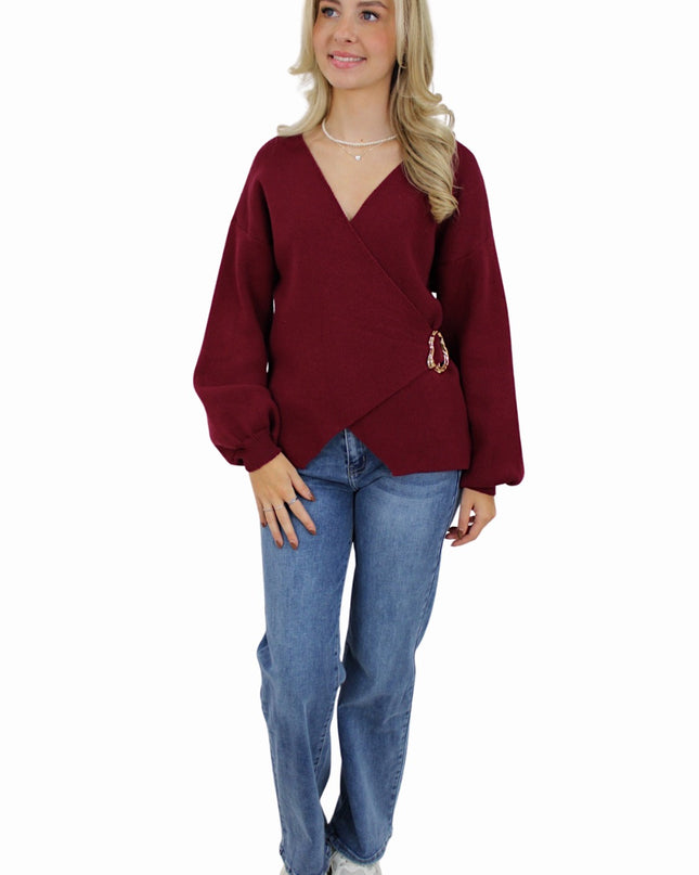 CLASSY FALL TOP | BORDEAUX
