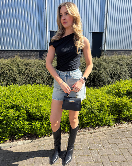 QUEEN HEARTS DENIM SHORT | W3913