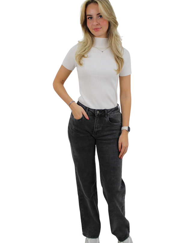 ICONIC WIDE LEG JEANS MF-132 | DARK GREY