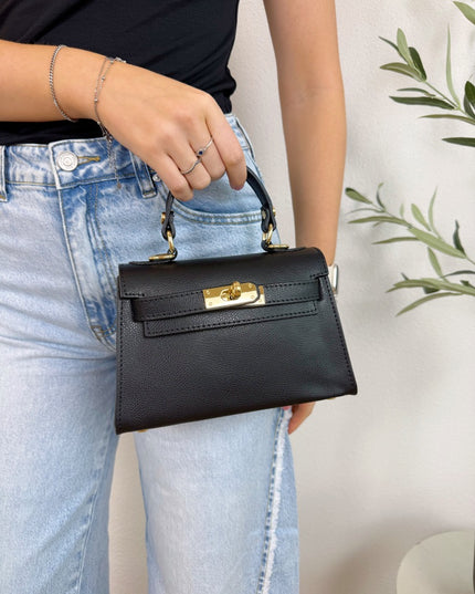 CLAIR LEATHER BAG | BLACK