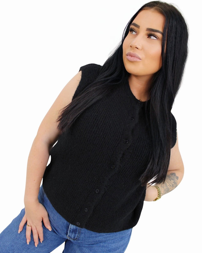 SOFT SPENCER GILET | ZWART