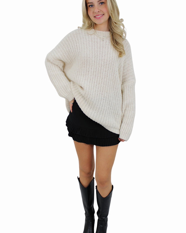 BASIC OVERSIZED KNIT | VANILLA