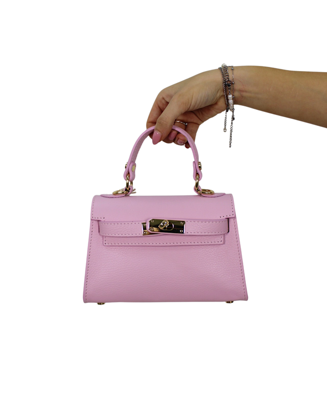CLAIR LEATHER BAG | PINK