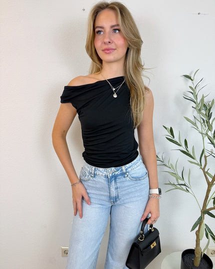BASIC OFF-SHOULDER TOP | BLACK