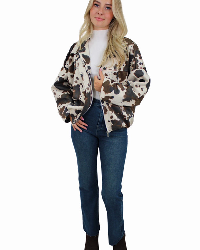 SUEDE BOMBER JACKET | COW