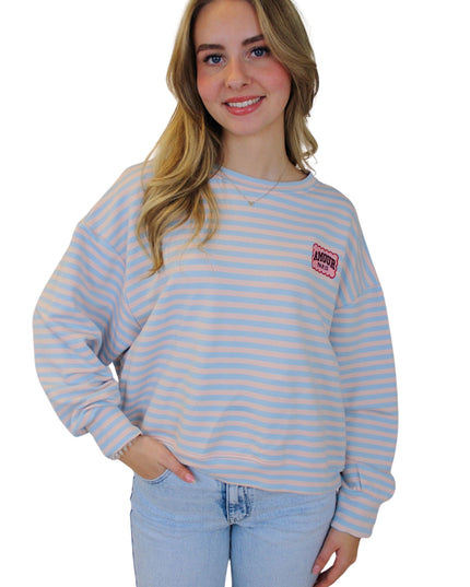 AMOUR STRIPED SWEATER | BLUE