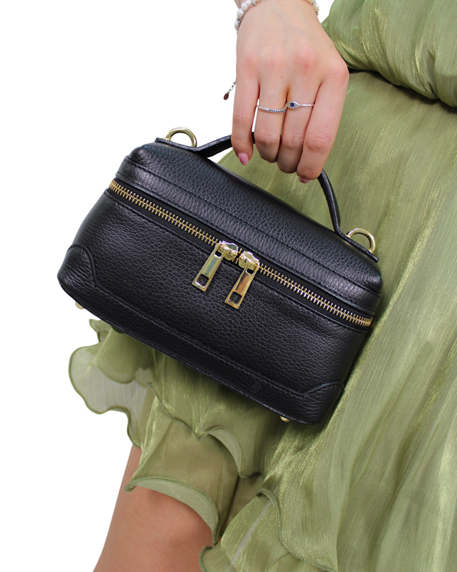 CLEO LEATHER BAG | BLACK