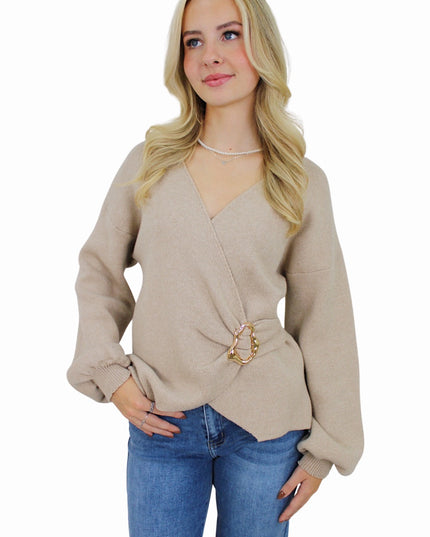 CLASSY FALL TOP | BEIGE